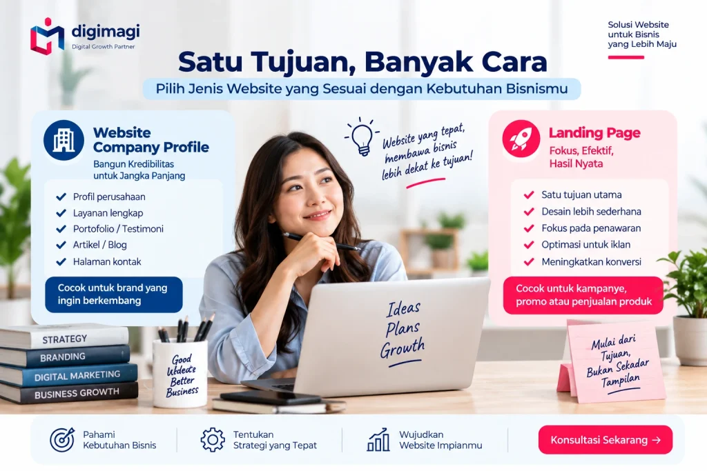 Memilih jenis website sesuai kebutuhan bisnis
